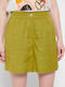 Funky Buddha Women's High-waisted Sporty Shorts Olive Oil