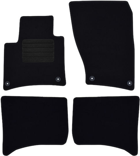 Rigum Set of Front and Rear Mats 4pcs for Volkswagen Touareg Porsche Cayenne 2010-2018 Black