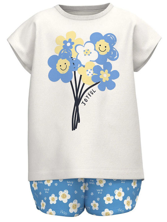 Kids' Set with Shorts Summer 2pcs White Alyssum/Smiley