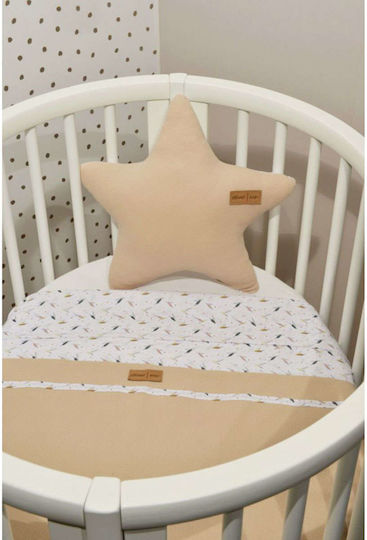 Baby Oliver Κουβέρτα Αγκαλιάς & Λίκνου Μπεζ 75x95εκ.