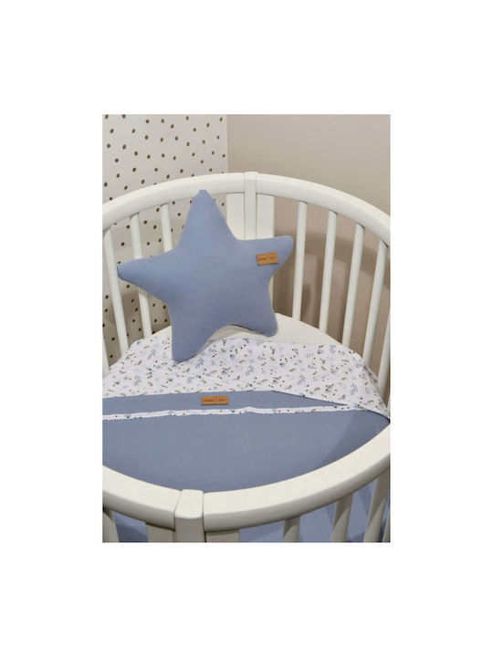 Baby Oliver Κουβέρτα Αγκαλιάς & Λίκνου Μπλε 75x95εκ.