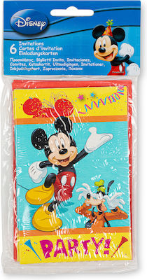 Invitations Mickey Party Mickey - Minnie 6pcs 20120301302