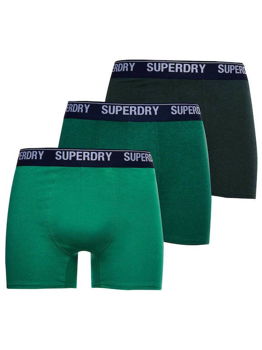 Superdry Ανδρικά Μποξεράκια Πράσινα 3Pack