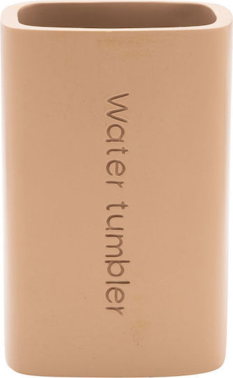 Estia Text Resin Cup Holder Countertop Beige