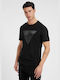 Guess T-shirt Bărbătesc cu Mânecă Scurtă Negru