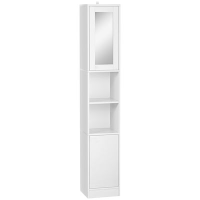 Kleankin 834-461V01 Floor Bathroom Column Cabinet L30xD28xH170cm White