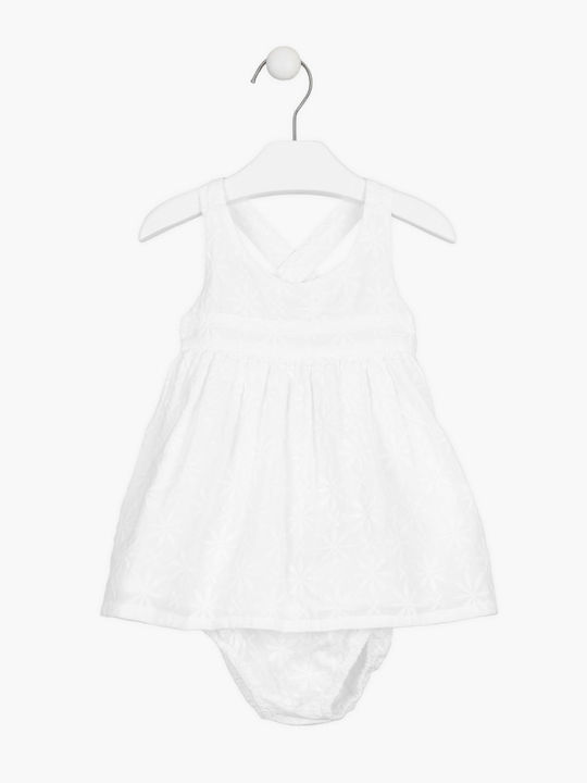 Girls Dress Sleeveless with Accessories White