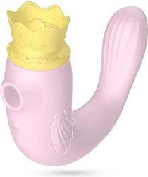 Crushious Hiri Aspirator Vaginal și pentru Clitoris cu Vibrație Stimulator Triplu Roz