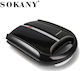 Sokany HY-903 Sandwich Maker for for 4 Sandwiches Sandwiches 1400W Black