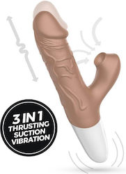 Crushious El Matador Αναρροφητής Αιδοίου με Δόνηση Thrusting Rabbit Vibrator With Suction Καφέ