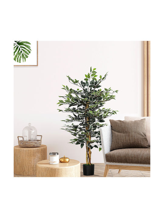 Künstliche Pflanze im Topf Grün 130cm HomCom