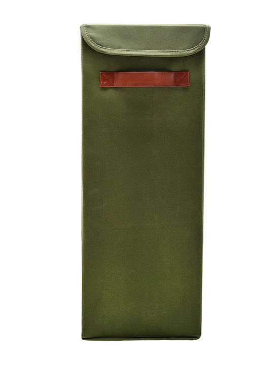 Estia Καλάθι Απλύτων Υφασμάτινο με Καπάκι 38x21x55cm Πράσινο
