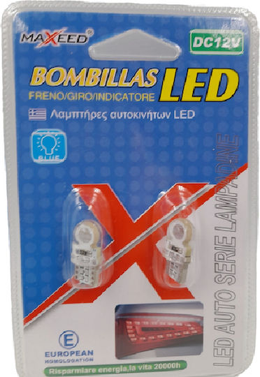 Maxeed Λάμπες Αυτοκινήτου T10 LED Μπλε 12V 2τμχ