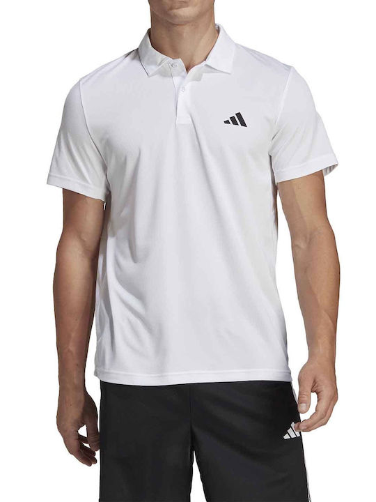 Adidas Performance Train Essentials Bluza Sportivă pentru Bărbați cu Mânecă Scurtă Polo Albă