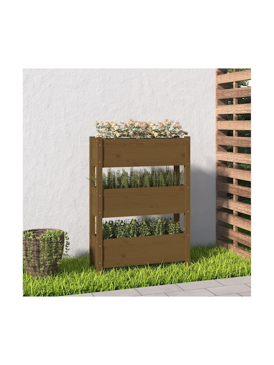 vidaXL Planter Box Lemn Maro 77x25x104.5cm.