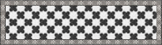 Ango Marble Chess Covoraș De Bucătărie Coridor Impermeabil 50x180cm Negru Ango Marble Chess Covoraș De Bucătărie Coridor Impermeabil 50x180cm Negru