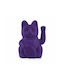 Donkey Decorative Cat made of Plastic Lucky Cat in Purple 10.5x8.5x15cm 1pcs