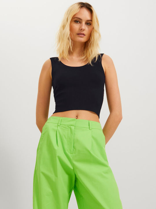 Jack & Jones Damen Sommer Crop Top Ärmellos Sch...