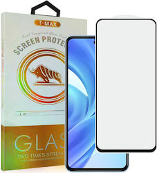 T-Max Full Glue Full Face Tempered Glass 1τμχ Μαύρο (Poco X4 GT)