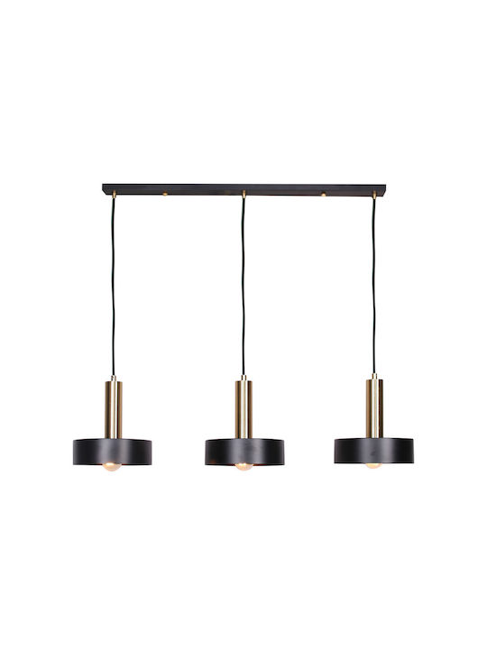 DKD Home Decor Pendant Light Three-Light Rail Black