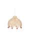 Atmosphera Kids Wooden Single Ceiling Light E27 Suspension Beige 40W