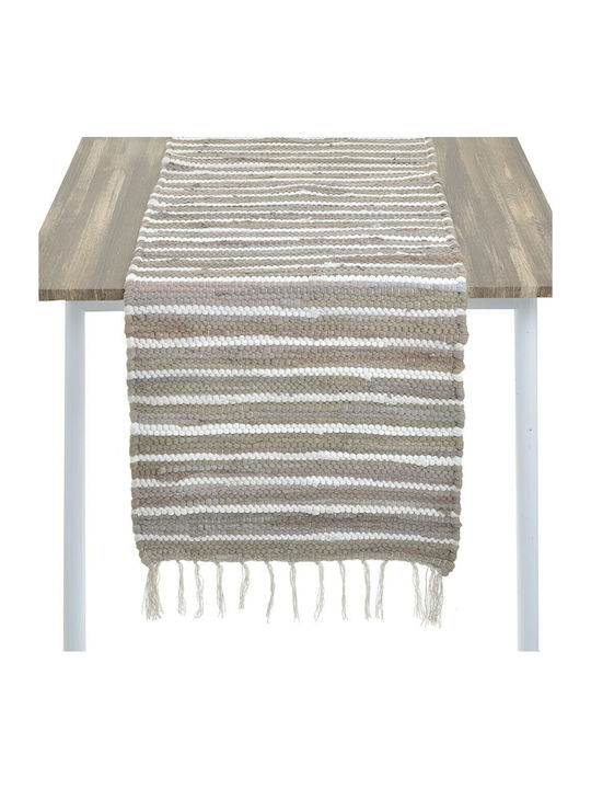 Inart Läufer Beige / White 40x175cm