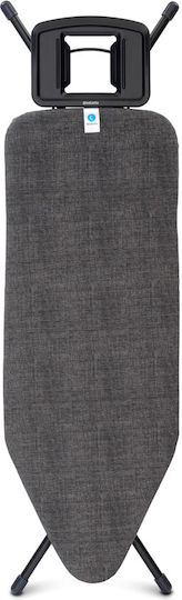 Brabantia Ironing Board For Steam Iron Foldable Denim Black 124x45x98cm