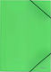 Metron Folder Transparent with Rubber Band and Ears for Paper A4 Green