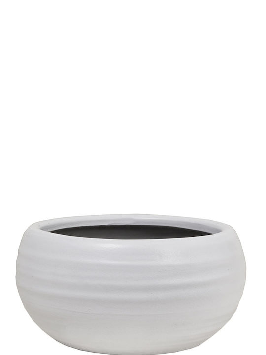 Zaros Decorative Bowl White 23.5x23.5x12cm