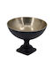 Artekko Zyra Decorative Bowl Pedestal Black 25x25x19cm