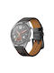 Hole Armband Leder Black (Amazfit GTR 2/GTR 2e)