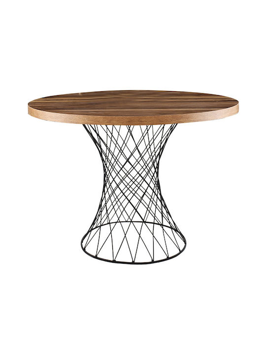 Roter Dining Room Round Table Walnut 90x90x75cm