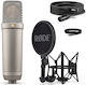 Rode Condenser Microphone with XLR to USB Cable NT1 5th Generation Shock Mounted/Clip On for Voice In Silver Colour