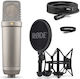 Rode Condensator (diafragmă mică) Microfon cu Cablu XLR în USB NT1 5th Generation Montare Shock Mounted/Clip On Vocal în Culoare Silver H11RD00098