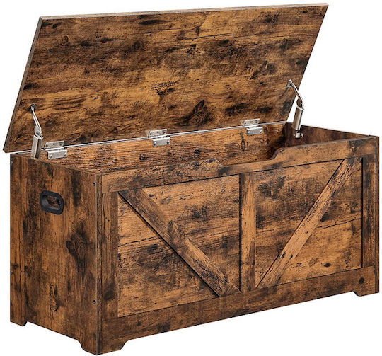 Vasagle Cufăr Din Lemn 100x40x46 Cm Maro Vasagle Cufăr Din Lemn 100x40x46 Cm Maro