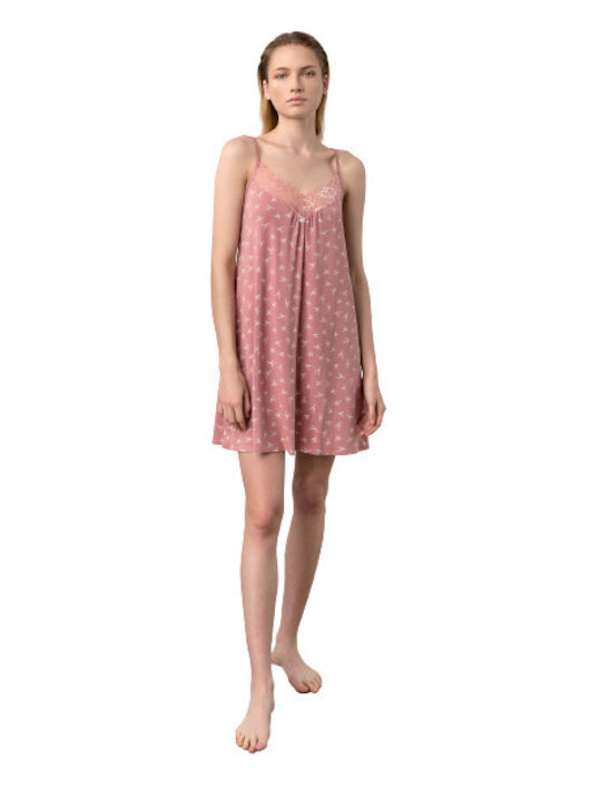 Vamp Women's Summer Nightgown Pink