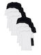 Ανδρικές Φανέλες Κοντομάνικες White / Black 12Pack