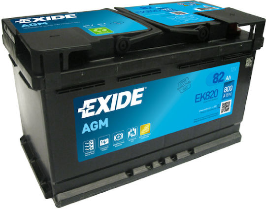 Exide Car Battery AGM with 82Ah Capacity and 800A CCA