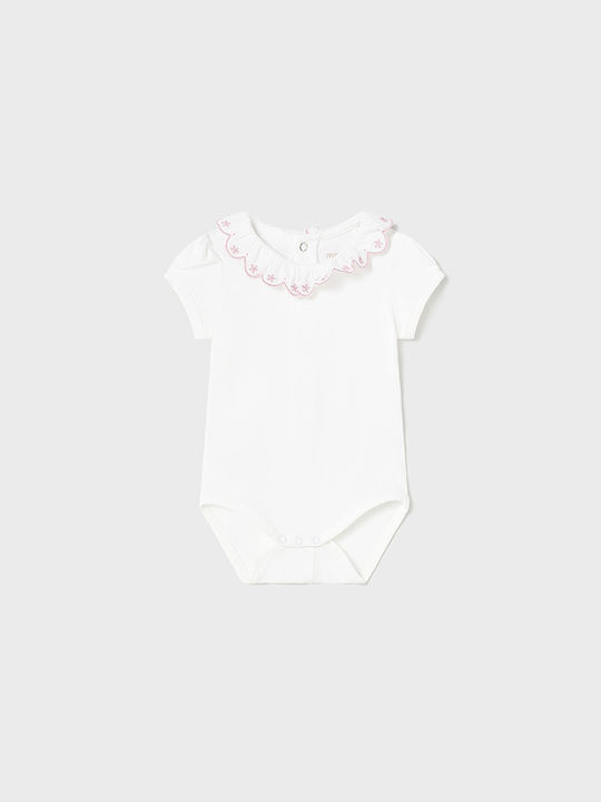 Mayoral Baby Bodysuit Set Short-Sleeved White