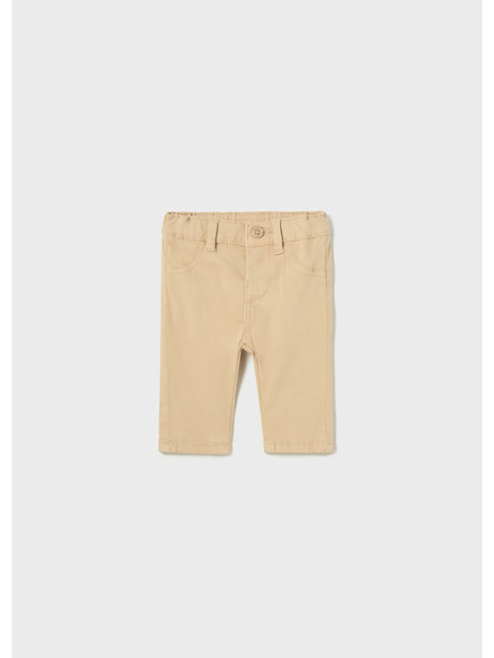 Mayoral Boys Fabric Chino Trouser Beige