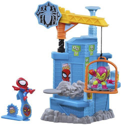 Hasbro Miniatur-Spielzeug Stunt Squad Tower Spider-Man gegen den Grünen Kobold Grün