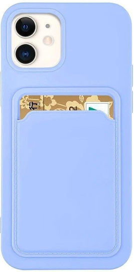 Hurtel Card Umschlag Rückseite Silikon mit Kartenhalter Lila (Galaxy A42)