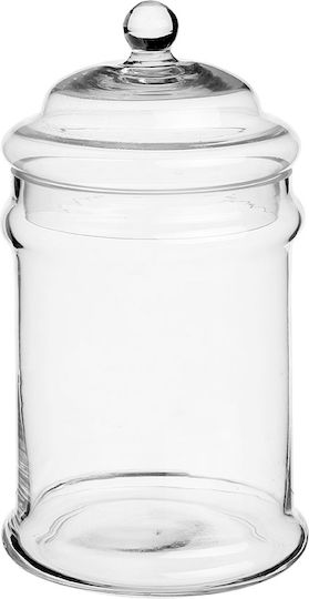5Five Φοντανιέρα Γυάλινη με Καπάκι 14.5x14.5x26cm Διάφανη