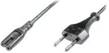 Digitus Euro - IEC C7 Cable 1.8m Μαύρο AK-440104-018-S