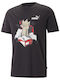 Puma Graphics Sneaker Ανδρικό T-shirt Μαύρο με Στάμπα