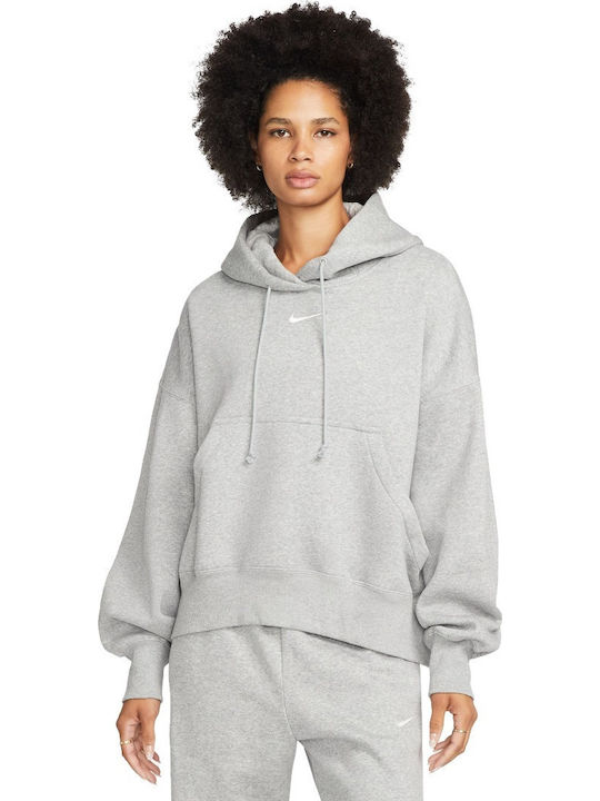Nike Long Women's Sweatshirt Hooded Gray