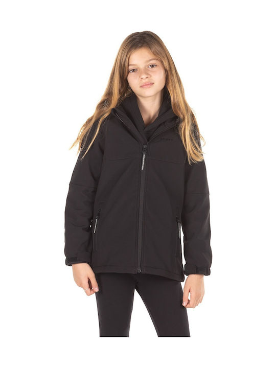 Kids' Casual Jacket Short with Hood Black