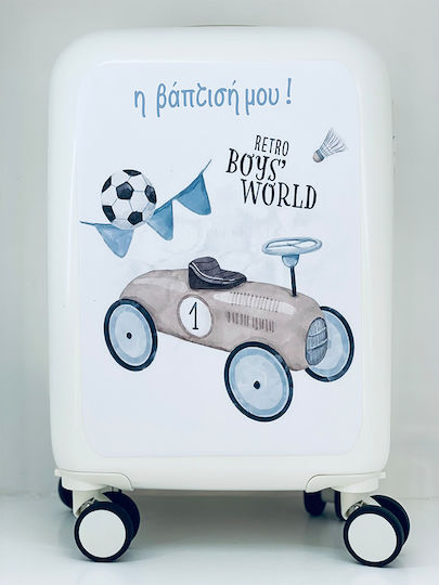 Riniotis Βαπτιστική Βαλίτσα Retro Boy's World 32x20x50εκ.