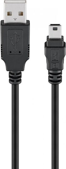 Goobay USB 2.0 Кабел USB-A мъжки - мини USB-B мъжки Черен 0.3м 93229