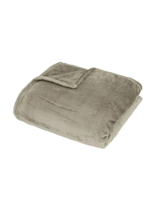 Atmosphera Κουβέρτα Fleece Μονή 150x200εκ. Μπεζ 188596D